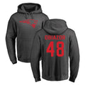 Rebec NE.Patriots #48 Namdi Obiazor Player Gray Pullover Hoodies Home Game Stitched Jerseys