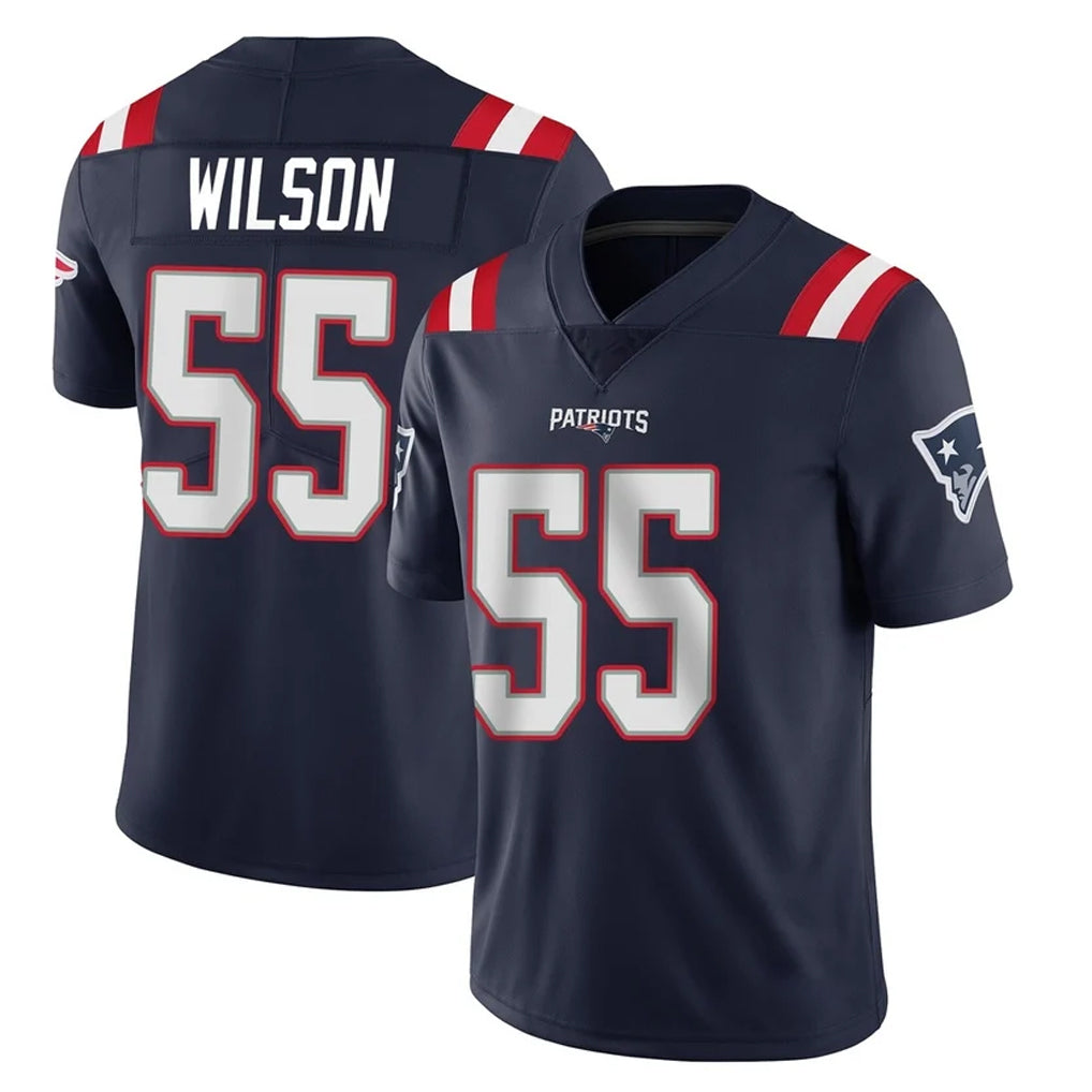 Rebec NE.Patriots #55 Jared Wilson Player Navy Vapor Untouchable Home Game Stitched JerseysJerseys