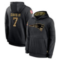 Rebec NE.Patriots #7 Carlton Davis III Player Black Salute to Service Hoodies Limited Game Stitched Jerseys