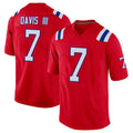 Rebec NE.Patriots #7 Carlton Davis III Player Red Home Game Stitched Jerseys