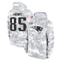 Rebec NE.Patriots #85 Hunter Henry Player Arctic Camo Salute to Service Pullover Hoodies Limited Game Stitched Jerseys