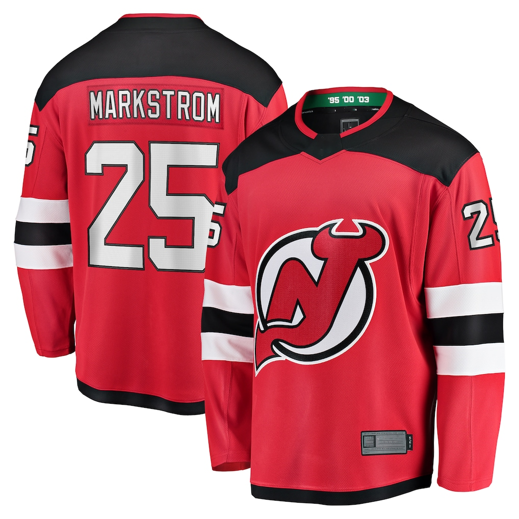 Rebec NJ.Devils #25 Jacob Markstrom Red Home Premier Breakaway Player Jerseys