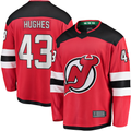 Rebec NJ.Devils #43 Luke Hughes Red Home Breakaway Player Jerseys