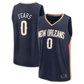 Rebec NO.Pelicans #0 Jeremiah Fears Navy Fast Break Replica Stitched Jerseys- Icon Edition