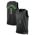 Rebec NO.Pelicans #1 Zion Williamson Black 202526 Swingman Stitched Jerseys- City Edition