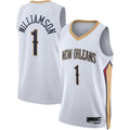 Rebec NO.Pelicans #1 Zion Williamson White Swingman Stitched Jerseys- Association Edition