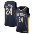 Rebec NO.Pelicans #24 Jordan Hawkins Navy Swingman Stitched Jerseys- Icon Edition