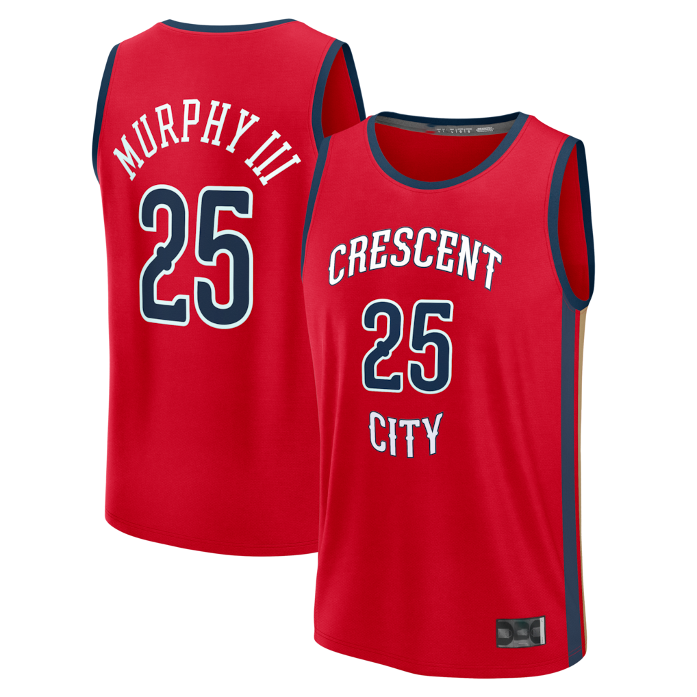 Rebec NO.Pelicans #25 Trey Murphy III Red Fast Break Replica Player Stitched Jerseys- Statement Edition