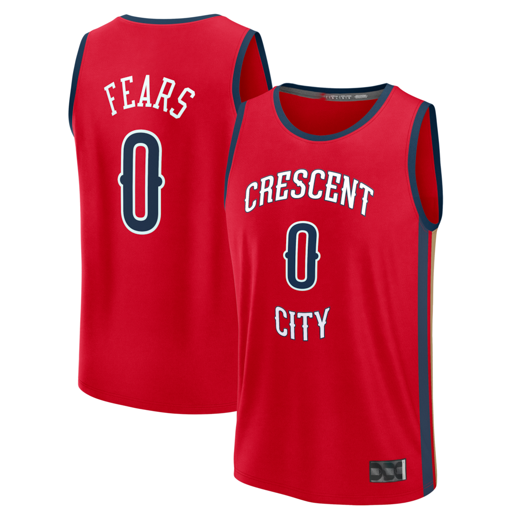 Rebec NO.Pelicanss #0 Jeremiah Fears Red Fast Break Replica Player Stitched Jerseys- Statement Edition