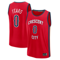 Rebec NO.Pelicanss #0 Jeremiah Fears Red Fast Break Replica Player Stitched Jerseys- Statement Edition