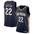 Rebec NO.Pelicanss #22 Derik Queen Navy Swingman Stitched Jerseys- Icon Edition