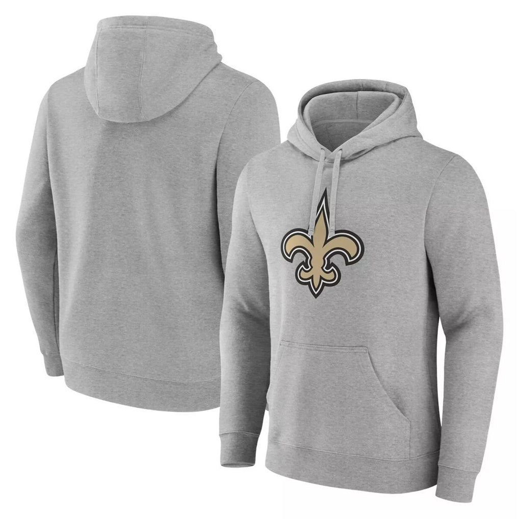 Rebec NO.Saints Gray LOGO Pullover Hoodies Limited Blank Player Stitched Jerseys