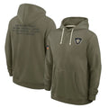 Rebec NO.Saints Olive Salute to Service Pullover Hoodies Limited Blank Player Stitched Jerseys