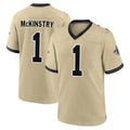 Rebec NO.Saints #1 Kool-Aid McKinstry Player Gold Home Game Stitched Jerseys