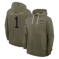 Rebec NO.Saints #1 Kool-Aid McKinstry Player Olive Salute to Service Pullover Hoodies Limited Stitched Jerseys