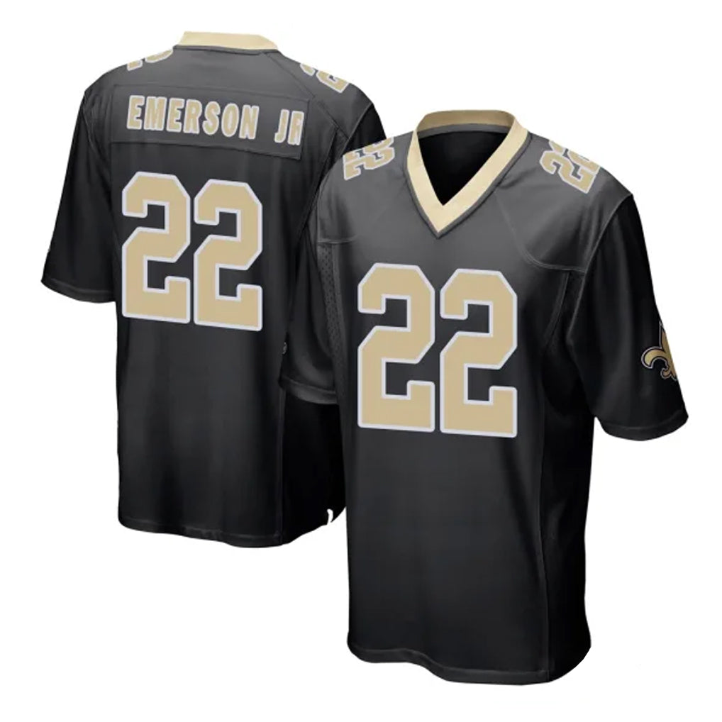 Rebec NO.Saints #22 Martin Emerson Jr. Player Black Home Game Stitched Jerseys