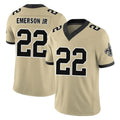 Rebec NO.Saints #22 Martin Emerson Jr. Player Gold Limited Vapor F.U.S.E. Home Game Stitched Jerseys