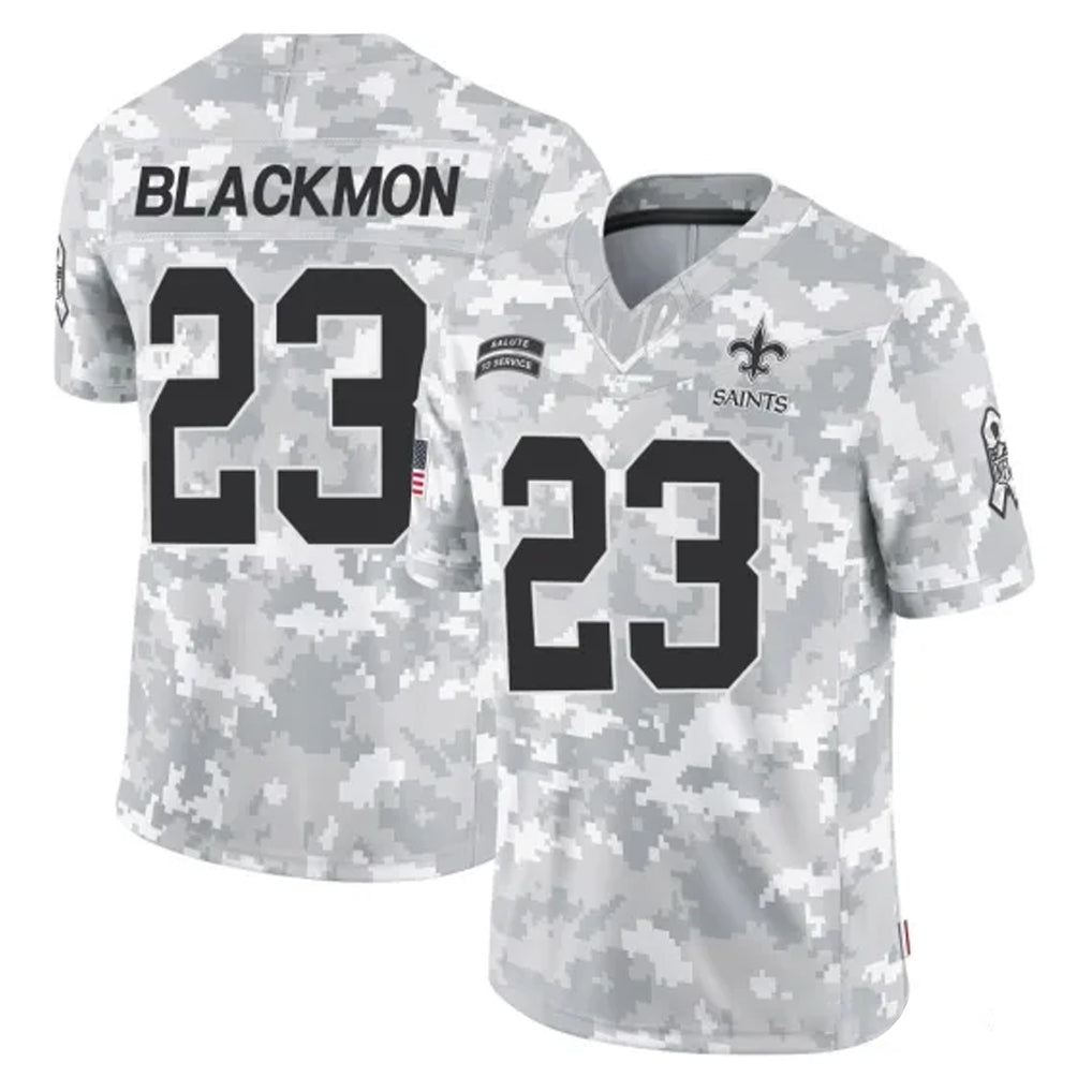 Rebec NO.Saints #23 Julian Blackmon Player Arctic Camo Salute To Service Limited Game Stitched Jerseys