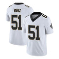 Rebec NO.Saints #51 Cesar Ruiz Player White Limited Vapor Untouchable Home Game Stitched Jerseys
