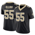 Rebec NO.Saints #55 Kaden Elliss Player Black Limited Vapor F.U.S.E. Home Game Stitched Jerseys