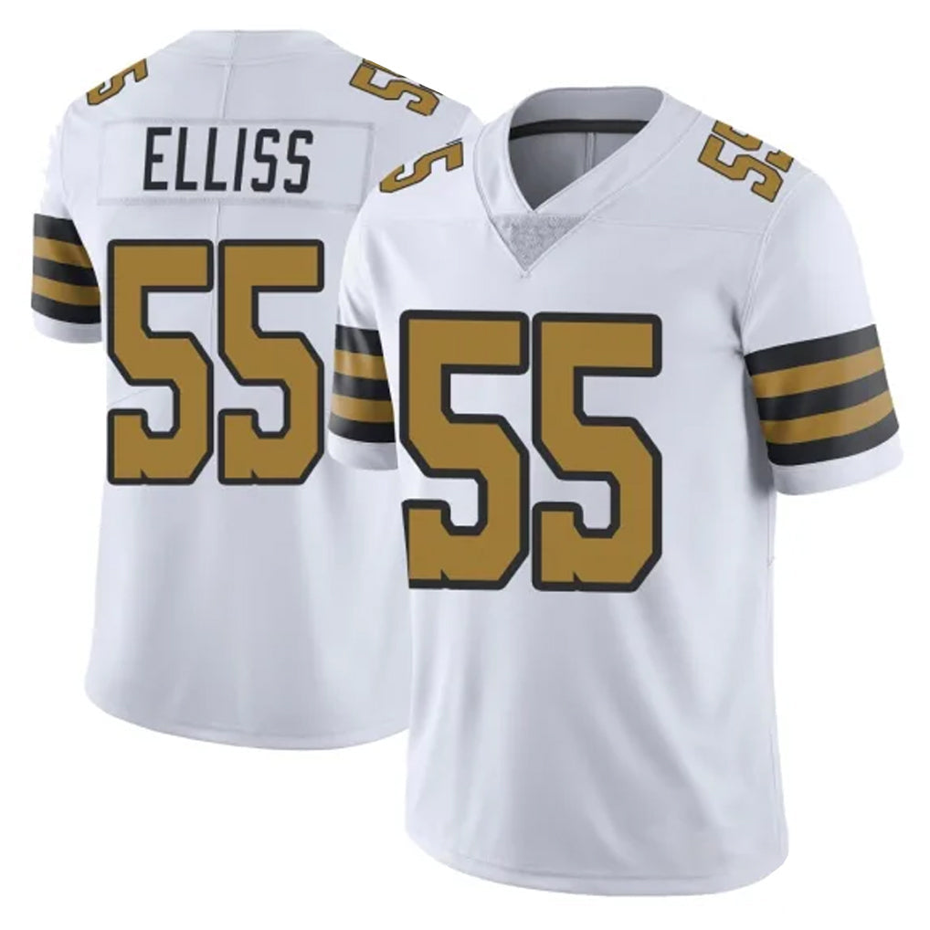 Rebec NO.Saints #55 Kaden Elliss Player White Limited Color Rush Home Game Stitched Jerseys
