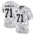 Rebec NO.Saints #71 Kelvin Banks Jr. Player Arctic Camo Salute To Service Limited Game Stitched Jerseys