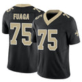 Rebec NO.Saints #75 Taliese Fuaga Player Black Limited Vapor F.U.S.E. Home Game Stitched Jerseys