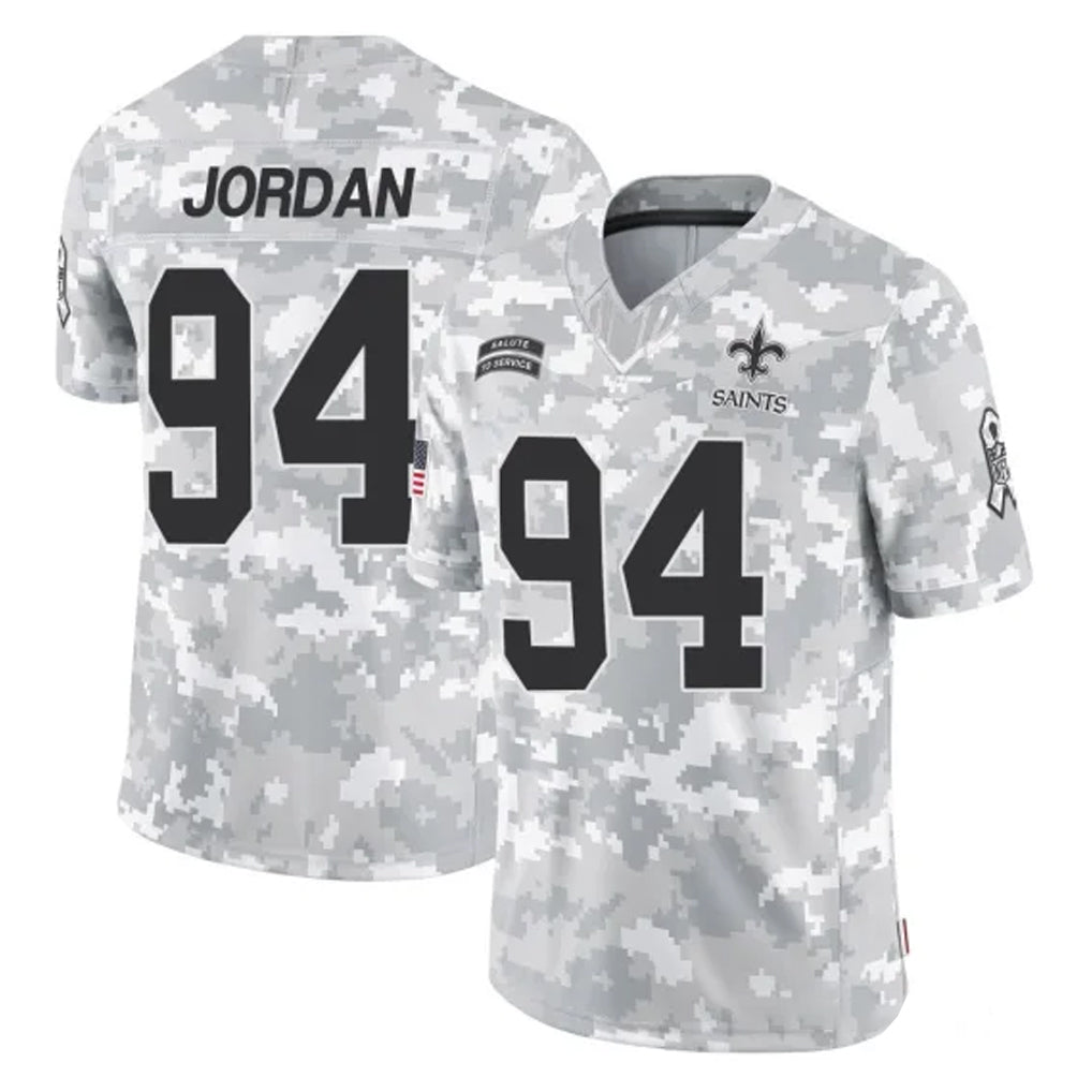 Rebec NO.Saints #94 Cameron Jordan Player Arctic Camo Salute To Service Limited Game Stitched Jerseys