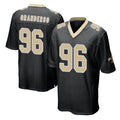 Rebec NO.Saints #96 Carl Granderson Player Black Home Game Stitched Jerseys