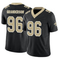 Rebec NO.Saints #96 Carl Granderson Player Black Limited Vapor F.U.S.E. Home Game Stitched Jerseys