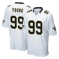 Rebec NO.Saints #99 Chase Young Player White Home Game Stitched Jerseys