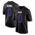 Rebec NY.Giants #0 Brian Burns Player Carbon Fashion Limited Home Game Stitched Jerseys