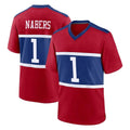 Rebec NY.Giants #1 Malik Nabers Player Red Century Home Game Stitched Jerseys