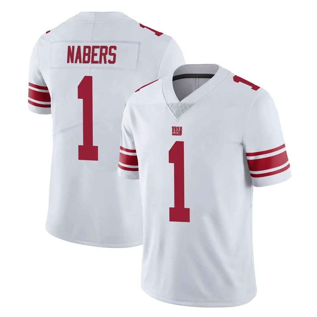 Rebec NY.Giants #1 Malik Nabers Player White Limited Vapor Untouchable Home Game Stitched Jerseys
