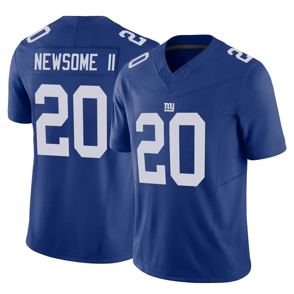 Rebec NY.Giants #20 Greg Newsome II Player Royal Limited Vapor F.U.S.E. Home Game Stitched Jerseys