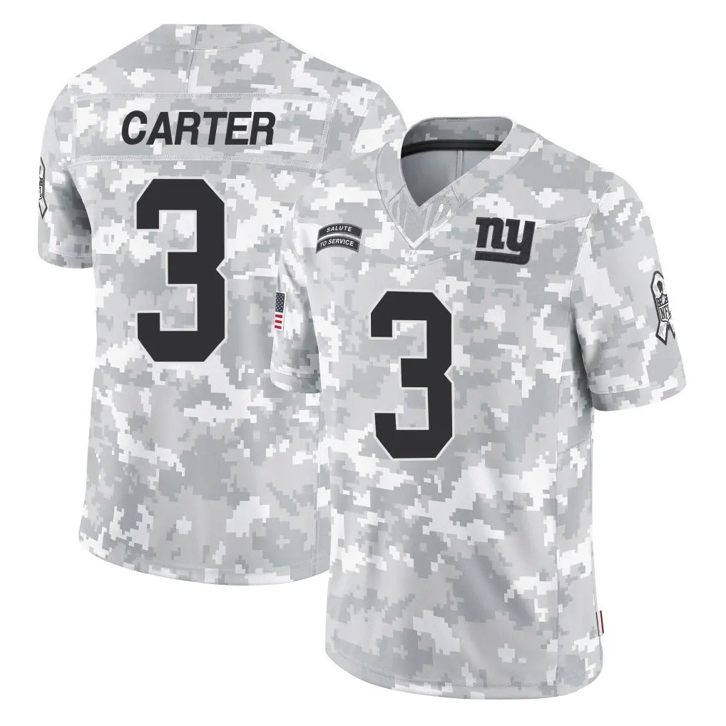 Rebec NY.Giants #3 Abdul Carter Player Arctic Camo Salute To Service Limited Game Stitched Jerseys