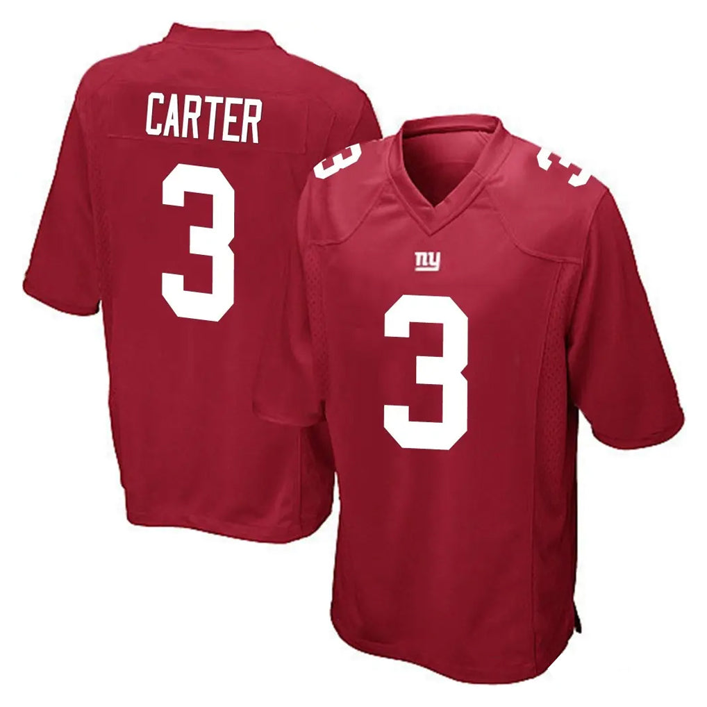 Rebec NY.Giants #3 Abdul Carter Player Red Home Game Stitched Jerseys