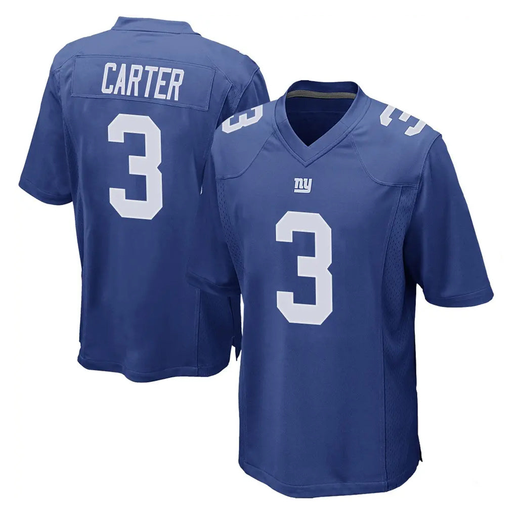 Rebec NY.Giants #3 Abdul Carter Player Royal Home Game Stitched Jerseys