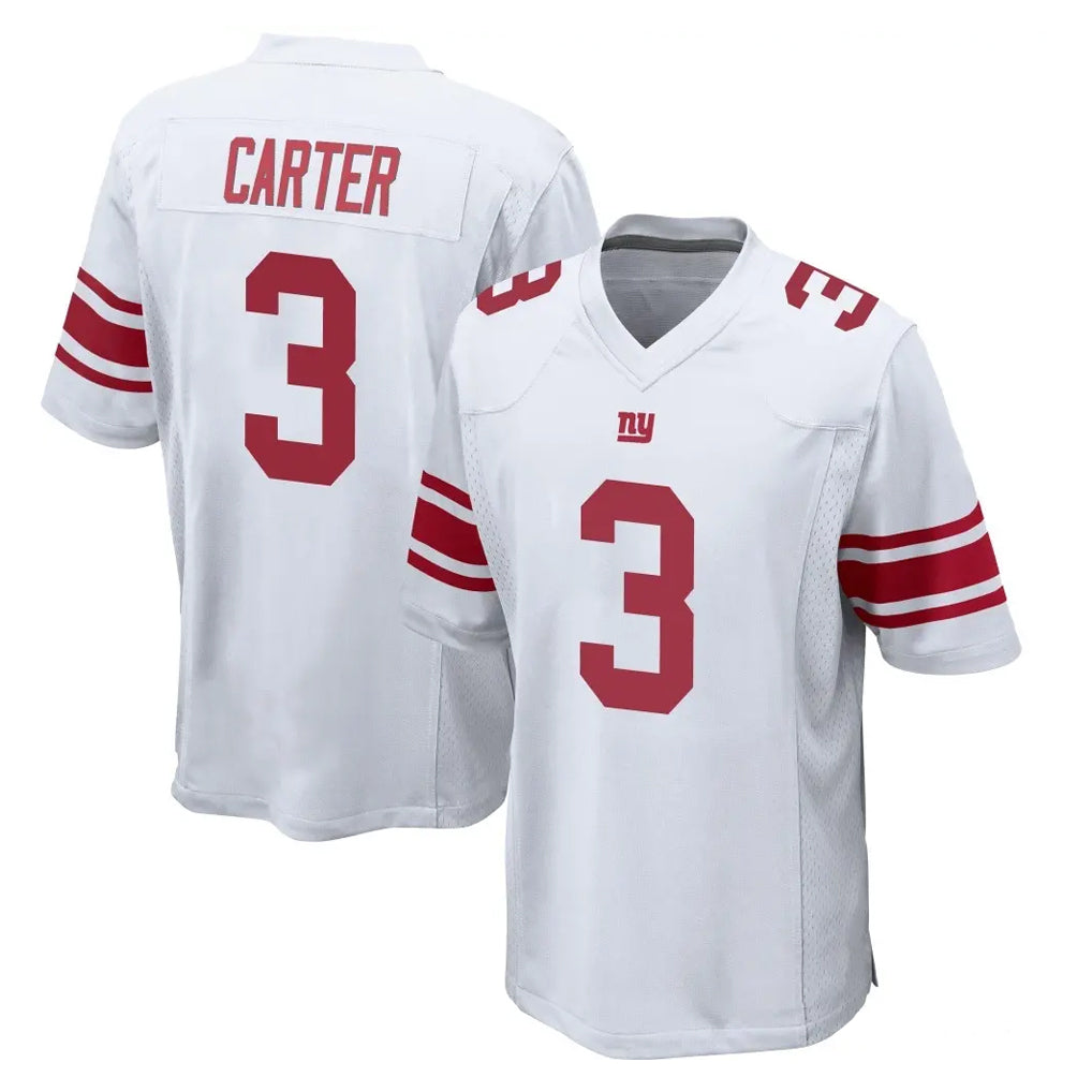 Rebec NY.Giants #3 Abdul Carter Player White Home Game Stitched Jerseys