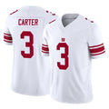 Rebec NY.Giants #3 Abdul Carter Player White Limited Vapor F.U.S.E. Home Game Stitched Jerseys