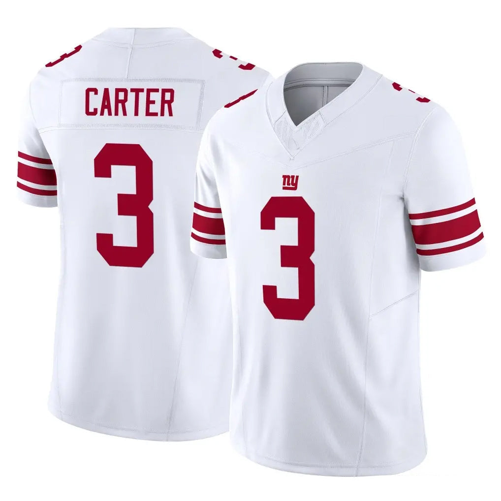 Rebec NY.Giants #3 Abdul Carter Player White Limited Vapor F.U.S.E. Home Game Stitched Jerseys