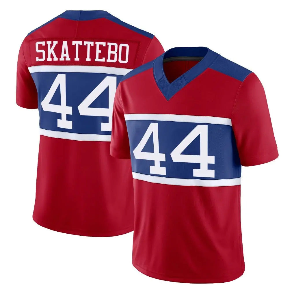 Rebec NY.Giants #44 Cam Skattebo Player Red Century Vapor F.U.S.E. Home Game Stitched Jerseys