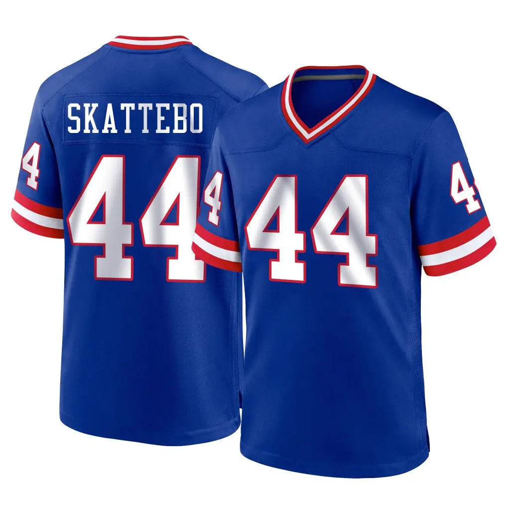 Rebec NY.Giants #44 Cam Skattebo Player Royal Classic Home Game Stitched Jerseys