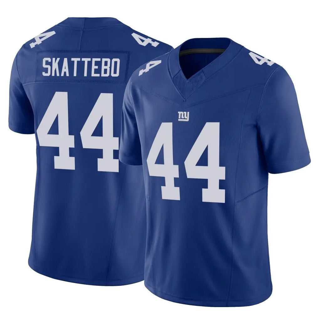 Rebec NY.Giants #44 Cam Skattebo Player Royal Limited Vapor F.U.S.E. Home Game Stitched Jerseys