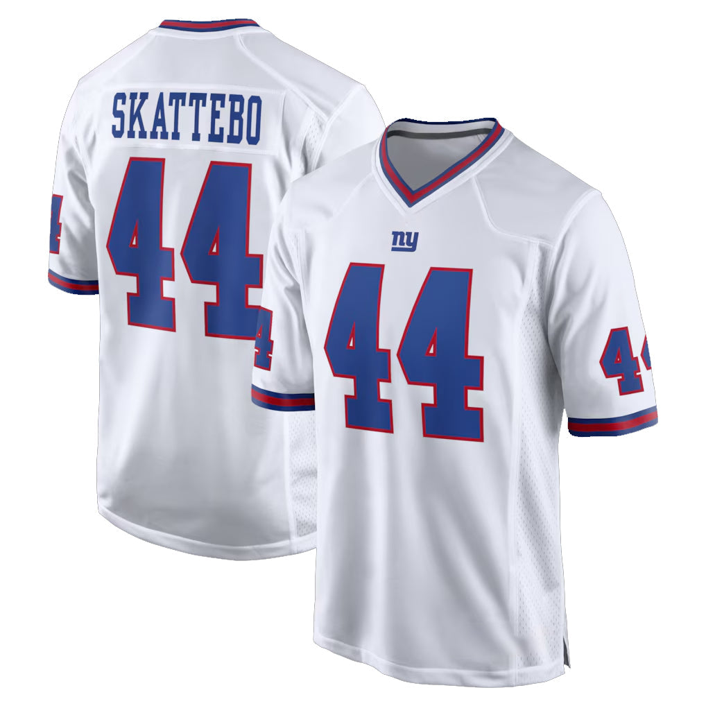 Rebec NY.Giants #44 Cam Skattebo Player White Game Home Stitched Jerseys