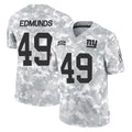 Rebec NY.Giants #49 Tremaine Edmunds Player Arctic Camo Salute To Service Limited Game Stitched Jerseys