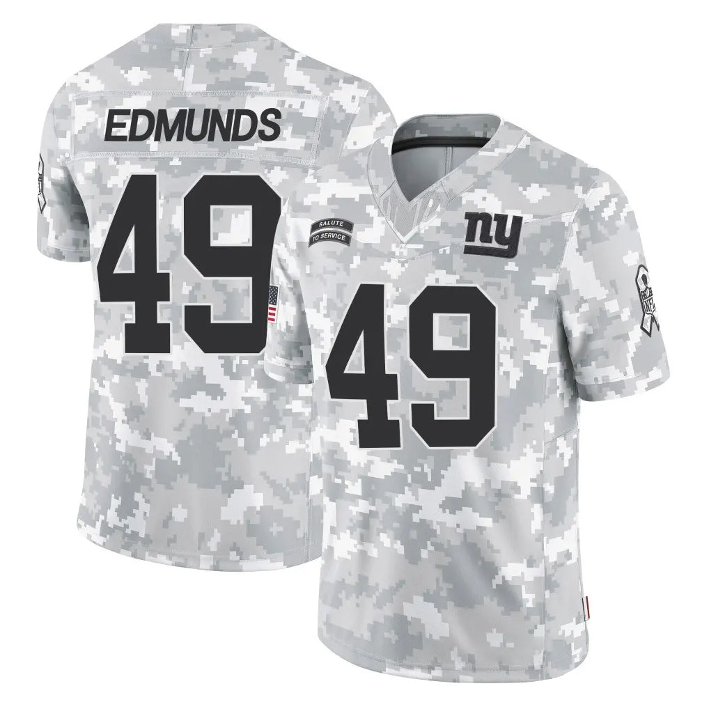Rebec NY.Giants #49 Tremaine Edmunds Player Arctic Camo Salute To Service Limited Game Stitched Jerseys