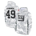 Rebec NY.Giants #49 Tremaine Edmunds Player Arctic Camo Salute to Service Pullover Hoodies Limited Game Stitched Jerseys
