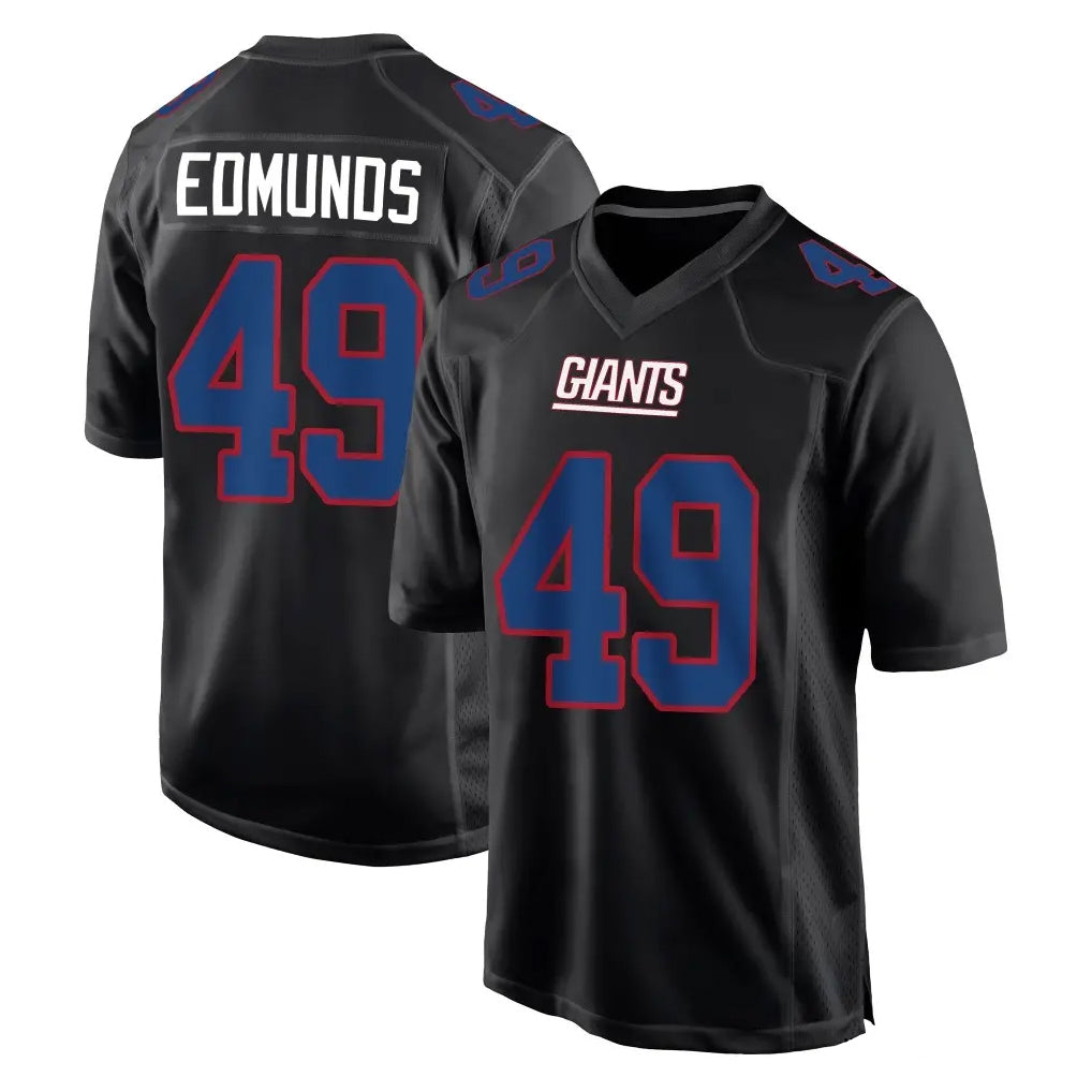Rebec NY.Giants #49 Tremaine Edmunds Player Carbon Fashion Limited Home Game Stitched Jerseys