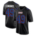 Rebec NY.Giants #49 Tremaine Edmunds Player Carbon Fashion Limited Home Game Stitched Jerseys